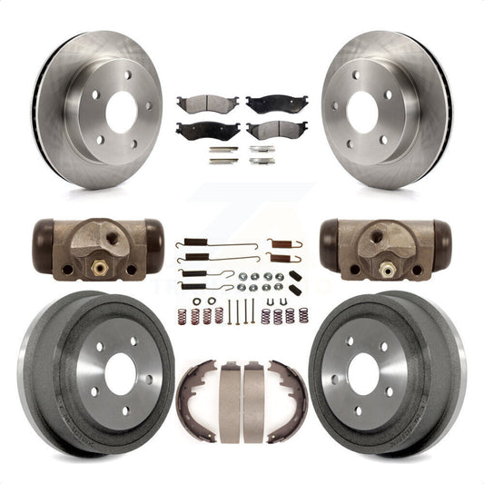 [Avant + Arrière] Kit de Disque et plaquette (semi-métallique) de frein pour 2000-2001 Dodge Ram 1500 4WD K8F-102348 par Transit Auto