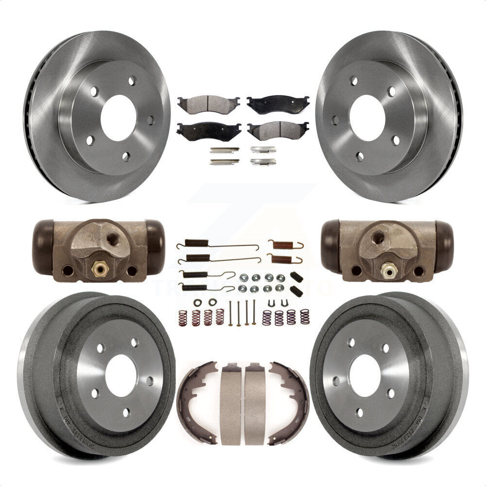 [Avant + Arrière] Kit de Disque et plaquette (semi-métallique) de frein pour 2000-2001 Dodge Ram 1500 RWD K8F-102349 par Transit Auto