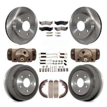 [Avant + Arrière] Kit de Disque et plaquette (semi-métallique) de frein pour 2000-2001 Dodge Ram 1500 RWD K8F-102349 par Transit Auto