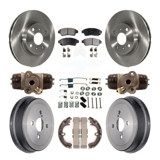 [Avant + Arrière] Kit de Disque et plaquette (semi-métallique) de frein pour 1993-1997 Toyota Corolla Geo Prizm K8F-102369
