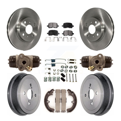 [Avant + Arrière] Kit de Disque et plaquette (semi-métallique) de frein pour Toyota Corolla Non-ABS K8F-102372