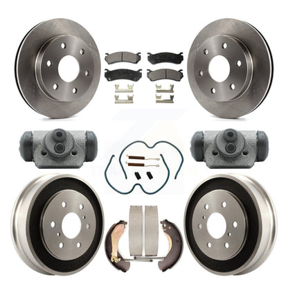 [Avant + Arrière] Kit de Disque et plaquette (semi-métallique) de frein pour Chevrolet Silverado 1500 GMC Sierra Classic avec 6400 Lb GVW K8F-102399