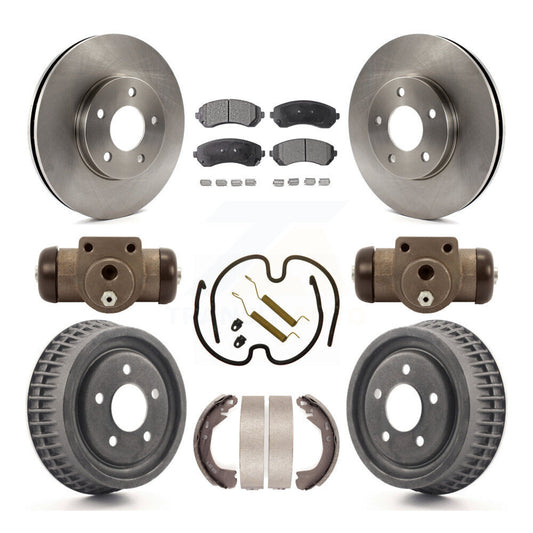 [Avant + Arrière] Kit de Disque et plaquette (semi-métallique) de frein pour 2002-2004 Chevrolet Venture Pontiac Montana Oldsmobile Silhouette K8F-102401