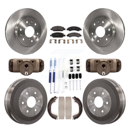 [Avant + Arrière] Kit de Disque et plaquette (semi-métallique) de frein pour Chevrolet Silverado 1500 GMC Sierra avec 7000 Lb GVW K8F-102412