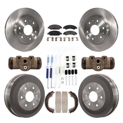 [Avant + Arrière] Kit de Disque et plaquette (semi-métallique) de frein pour Chevrolet Silverado 1500 GMC Sierra avec 6400 Lb GVW K8F-102413