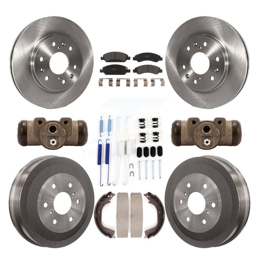 [Avant + Arrière] Kit de Disque et plaquette (semi-métallique) de frein pour Chevrolet Silverado 1500 GMC Sierra avec 6400 Lb GVW K8F-102413