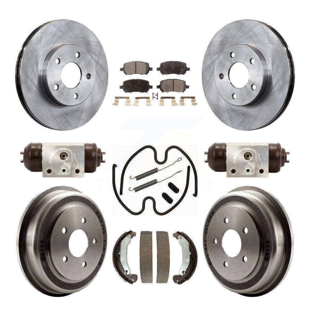 [Avant + Arrière] Kit de Disque et plaquette (semi-métallique) de frein pour 2007 Chevrolet Cobalt LT LTZ LS avec 5 Lug Wheels K8F-102414