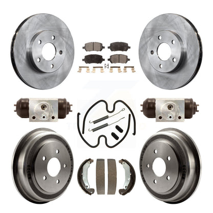[Avant + Arrière] Kit de Disque et plaquette (semi-métallique) de frein pour 2007 Chevrolet Cobalt LT LTZ LS avec 5 Lug Wheels K8F-102414