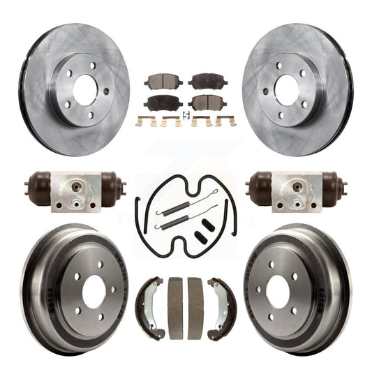 [Avant + Arrière] Kit de Disque et plaquette (semi-métallique) de frein pour 2007 Chevrolet Cobalt LT LTZ LS avec 5 Lug Wheels K8F-102414