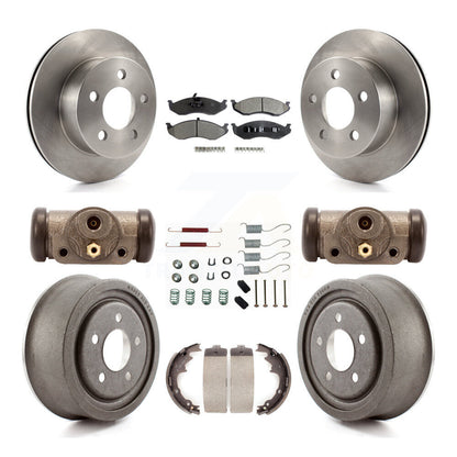 [Avant + Arrière] Kit de Disque et plaquette (semi-métallique) de frein pour Jeep Wrangler TJ K8F-102439