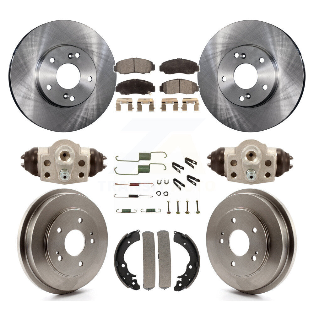 [Avant + Arrière] Kit de Disque et plaquette (semi-métallique) de frein pour Honda Civic GX K8F-102466