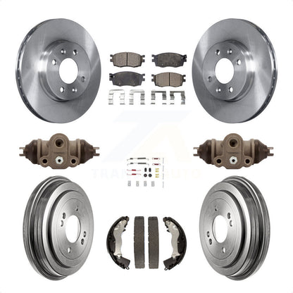 [Avant + Arrière] Kit de Disque et plaquette (semi-métallique) de frein pour Hyundai Accent Kia Rio Rio5 K8F-102480 par Transit Auto