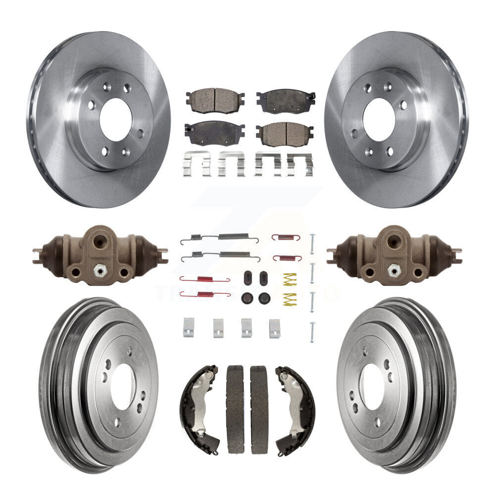 [Avant + Arrière] Kit de Disque et plaquette (semi-métallique) de frein pour Hyundai Accent Kia Rio Rio5 K8F-102480