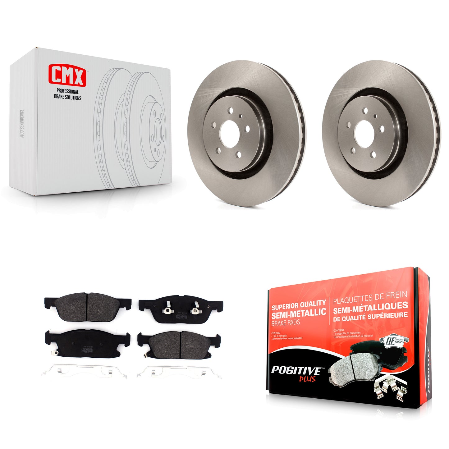 [Avant] Kit de Disque et plaquette (semi-métallique) de frein pour Ford Fusion Lincoln MKZ Continental K8F-102490