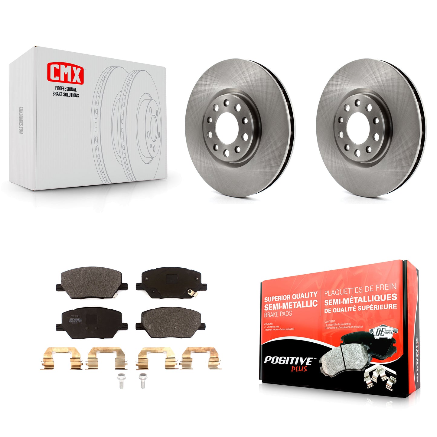 [Avant] Kit de Disque et plaquette (semi-métallique) de frein pour Jeep Renegade Compass Fiat 500X K8F-102491