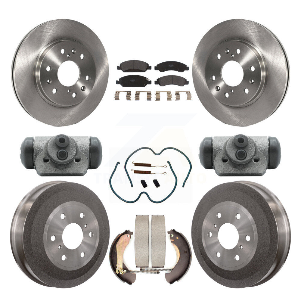 [Avant + Arrière] Kit de Disque et plaquette (semi-métallique) de frein pour 2009 Chevrolet Silverado 1500 GMC Sierra avec 6400 Lb GVW Except Vehicles Using Hold Down Pins K8F-102505