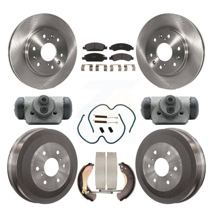 [Avant + Arrière] Kit de Disque et plaquette (semi-métallique) de frein pour 2009 Chevrolet Silverado 1500 GMC Sierra avec 6400 Lb GVW Except Vehicles Using Hold Down Pins K8F-102505