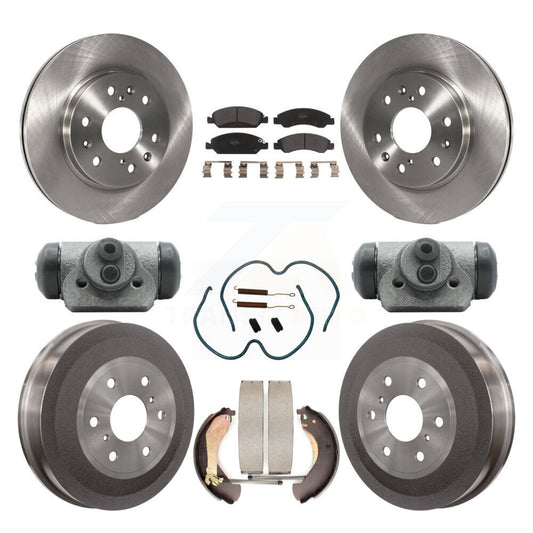 [Avant + Arrière] Kit de Disque et plaquette (semi-métallique) de frein pour 2009 Chevrolet Silverado 1500 GMC Sierra avec 6400 Lb GVW Except Vehicles Using Hold Down Pins K8F-102505