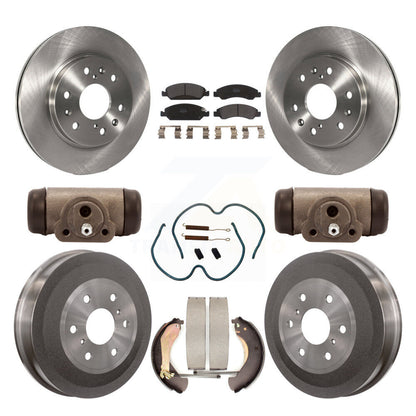 [Avant + Arrière] Kit de Disque et plaquette (semi-métallique) de frein pour 2009 Chevrolet Silverado 1500 GMC Sierra avec 7000 Lb GVW Except Vehicles Using Hold Down Pins K8F-102506