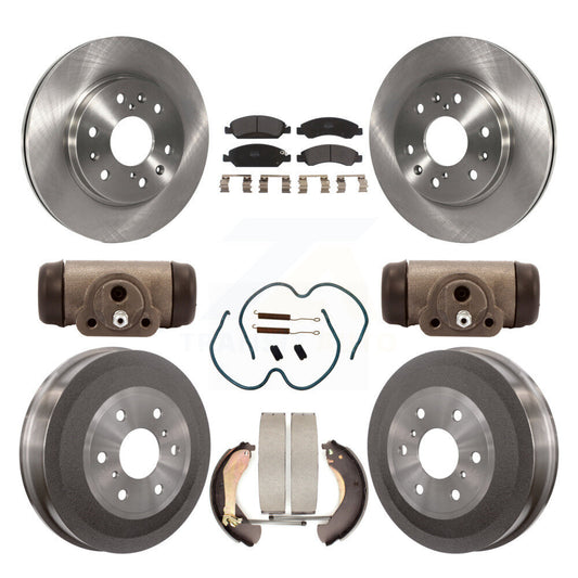 [Avant + Arrière] Kit de Disque et plaquette (semi-métallique) de frein pour 2009 Chevrolet Silverado 1500 GMC Sierra avec 7000 Lb GVW Except Vehicles Using Hold Down Pins K8F-102506