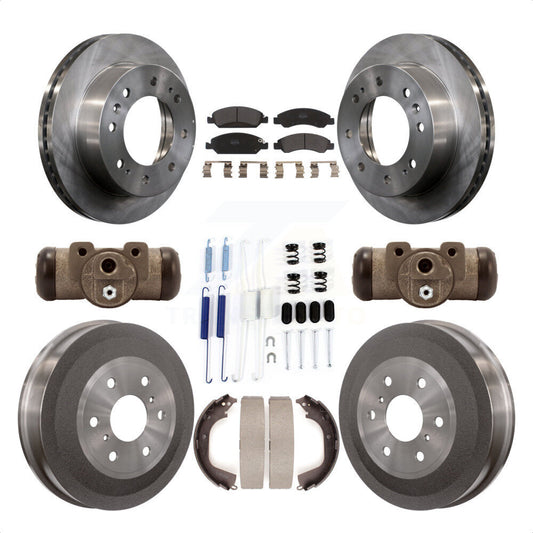 [Avant + Arrière] Kit de Disque et plaquette (semi-métallique) de frein pour 2011 Chevrolet Silverado 1500 Hybrid avec 6400 Lb GVW K8F-102512 par Transit Auto