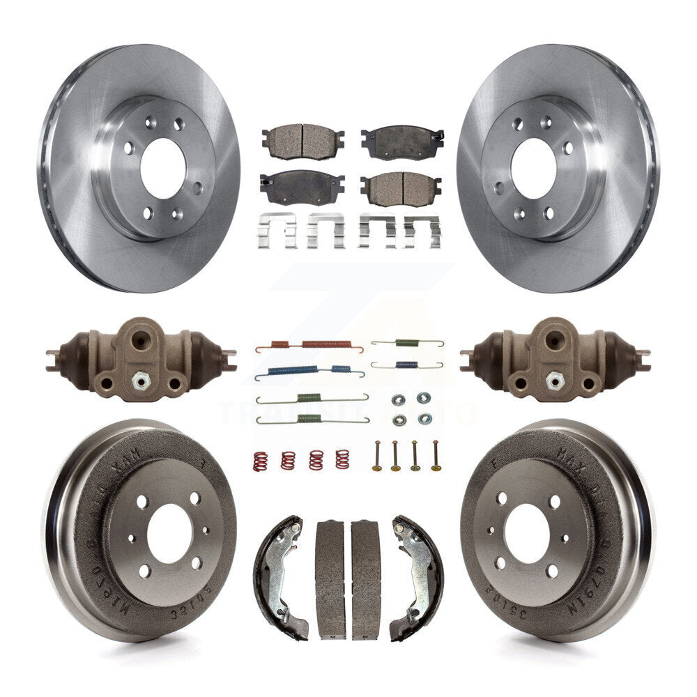 [Avant + Arrière] Kit de Disque et plaquette (semi-métallique) de frein pour 2006 Hyundai Accent Sedan To 09 30 05 K8F-102529