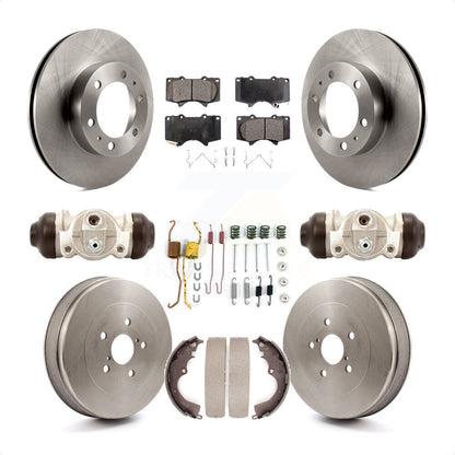 [Avant + Arrière] Kit de Disque et plaquette (semi-métallique) de frein pour 2015 Toyota Tacoma Base avec RWD 2.7L avec 6 Lug Wheels K8F-102532 par Transit Auto