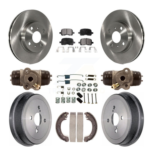 [Avant + Arrière] Kit de Disque et plaquette (semi-métallique) de frein pour 2002 Toyota Corolla Non-ABS From 04 02 K8F-102537
