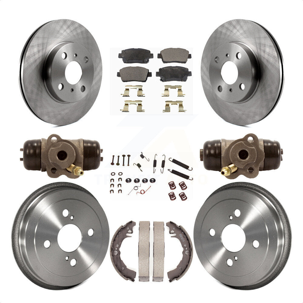 [Avant + Arrière] Kit de Disque et plaquette (semi-métallique) de frein pour 2001-2005 Toyota Echo K8F-102542 par Transit Auto