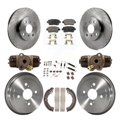 [Avant + Arrière] Kit de Disque et plaquette (semi-métallique) de frein pour 2001-2005 Toyota Echo K8F-102542 par Transit Auto