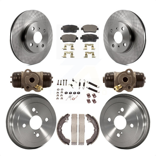 [Avant + Arrière] Kit de Disque et plaquette (semi-métallique) de frein pour 2001-2005 Toyota Echo K8F-102542 par Transit Auto