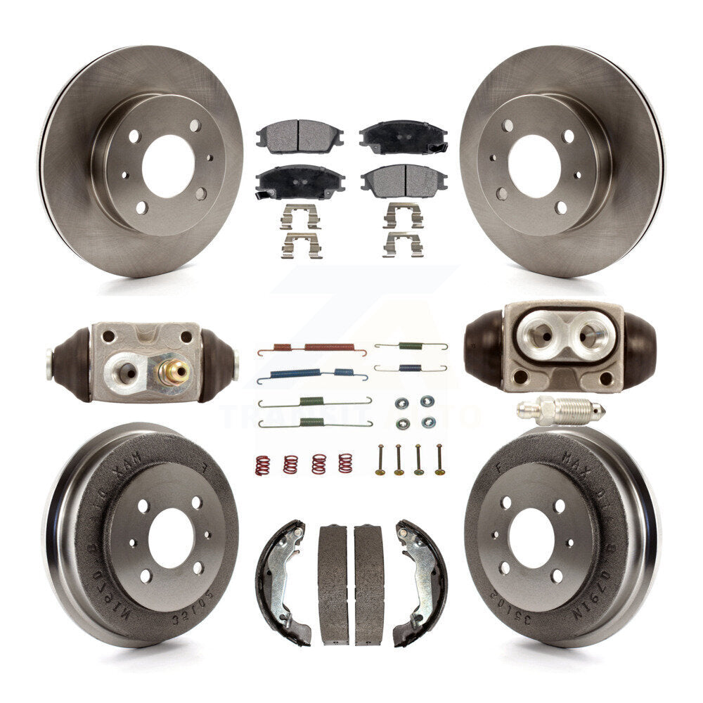 [Avant + Arrière] Kit de Disque et plaquette (semi-métallique) de frein pour 2003-2005 Hyundai Accent K8F-102545