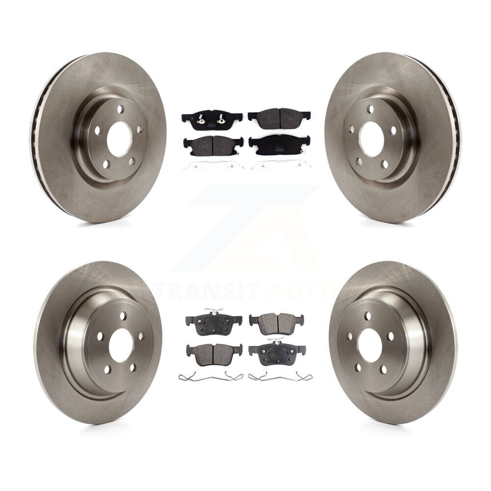 [Avant + Arrière] Kit de Disque et plaquette (semi-métallique) de frein pour 2018 Lincoln Continental avec 316mm Diameter Rotor K8F-102551