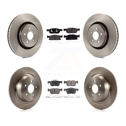 [Avant + Arrière] Kit de Disque et plaquette (semi-métallique) de frein pour 2017 Lincoln Continental avec 14mm Wheel Lugs K8F-102552 par Transit Auto
