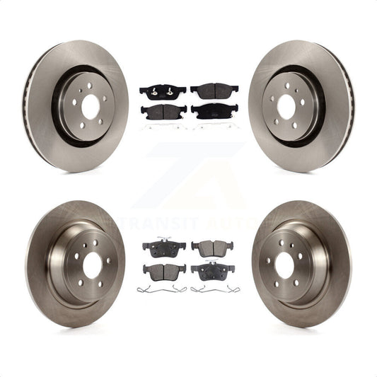 [Avant + Arrière] Kit de Disque et plaquette (semi-métallique) de frein pour 2017 Lincoln Continental avec 14mm Wheel Lugs K8F-102552 par Transit Auto