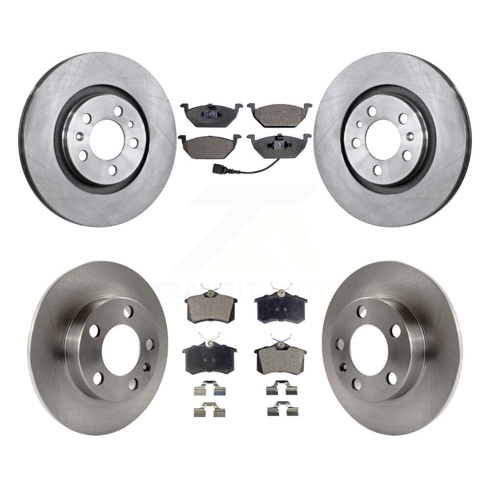 [Avant + Arrière] Kit de Disque et plaquette (semi-métallique) de frein pour 2007-2010 Volkswagen Beetle avec 280mm Diameter Rotor K8F-102558