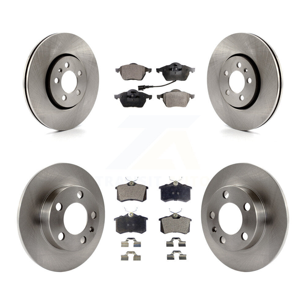 [Avant + Arrière] Kit de Disque et plaquette (semi-métallique) de frein pour 2007-2010 Volkswagen Beetle avec 288mm Diameter Rotor K8F-102559