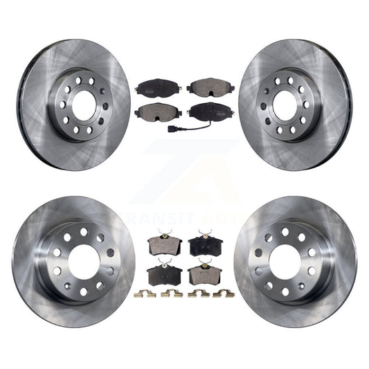 [Avant + Arrière] Kit de Disque et plaquette (semi-métallique) de frein pour 2015 Volkswagen Golf SportWagen TDI SE SEL Highline Comfortline Trendline S K8F-102572