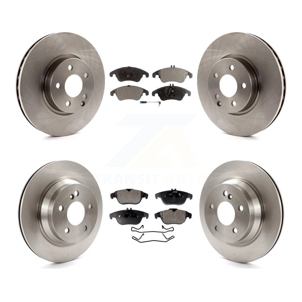[Avant + Arrière] Kit de Disque et plaquette (semi-métallique) de frein pour 2014 Mercedes-Benz E350 Convertible Coupe avec 322mm Diameter Rotor K8F-102577