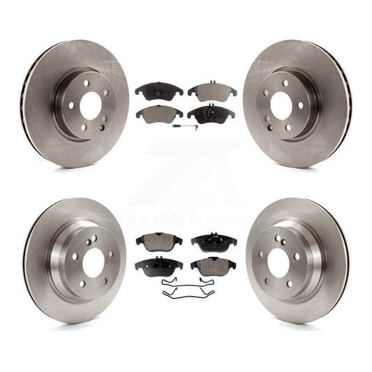 [Avant + Arrière] Kit de Disque et plaquette (semi-métallique) de frein pour 2014 Mercedes-Benz E350 Convertible Coupe avec 322mm Diameter Rotor K8F-102577