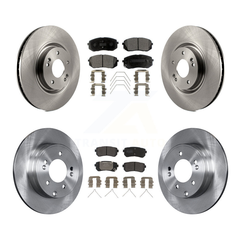[Avant + Arrière] Kit de Disque et plaquette (semi-métallique) de frein pour Kia Optima avec Manual Parking K8F-102579