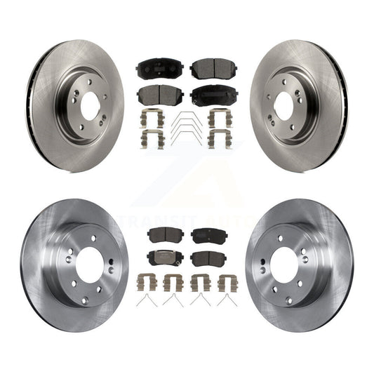 [Avant + Arrière] Kit de Disque et plaquette (semi-métallique) de frein pour Kia Optima avec Manual Parking K8F-102579