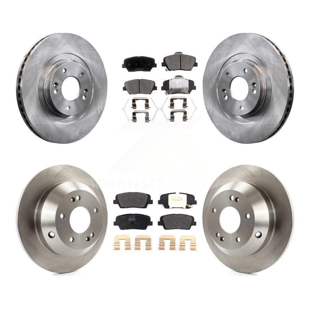 [Avant + Arrière] Kit de Disque et plaquette (semi-métallique) de frein pour Kia Sorento Hyundai Santa Fe Sport K8F-102580