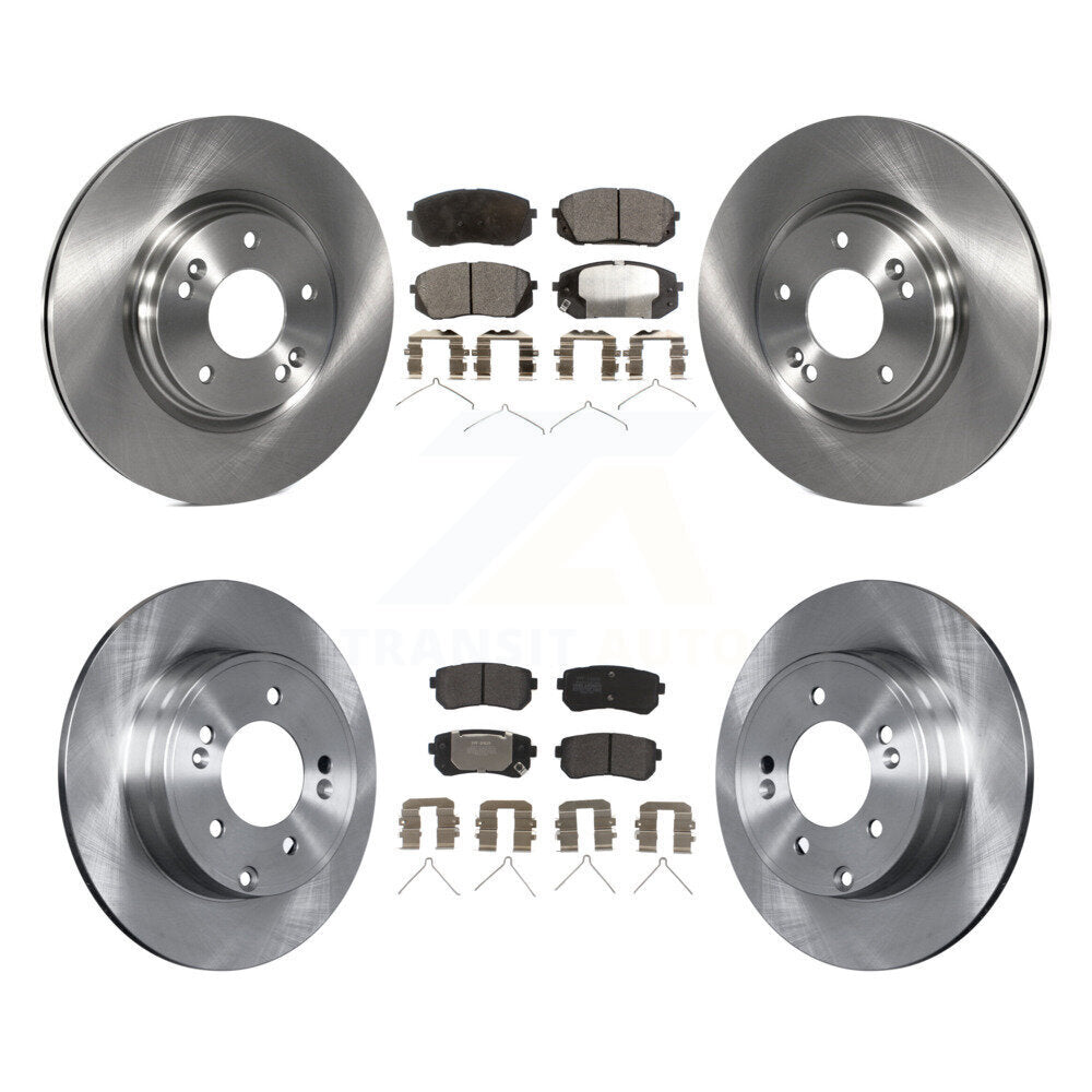 [Avant + Arrière] Kit de Disque et plaquette (semi-métallique) de frein pour Kia Optima avec Manual Parking K8F-102586