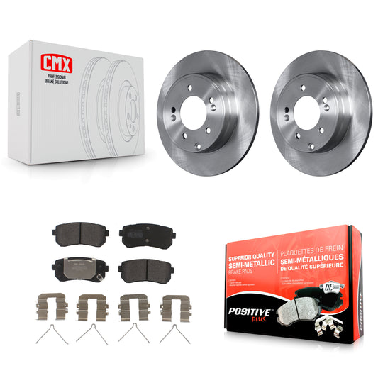 [Arrière] Kit de Disque et plaquette (semi-métallique) de frein pour Hyundai Sonata Kia Optima avec Manual Parking K8F-102596