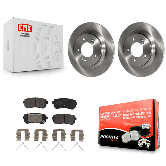 [Arrière] Kit de Disque et plaquette (semi-métallique) de frein pour 2016 Kia Optima LX EX 1.6T avec Electric Parking K8F-102608