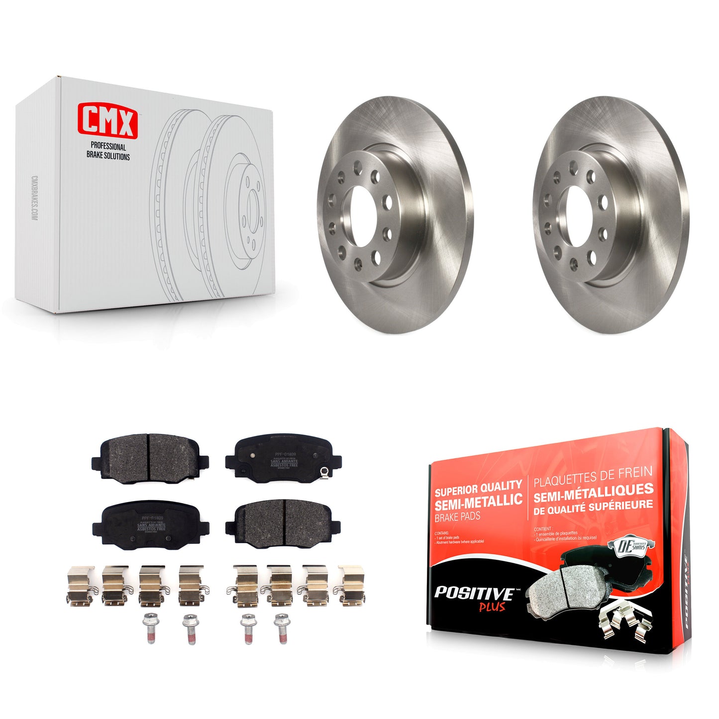 [Arrière] Kit de Disque et plaquette (semi-métallique) de frein pour Jeep Renegade Fiat 500X K8F-102611