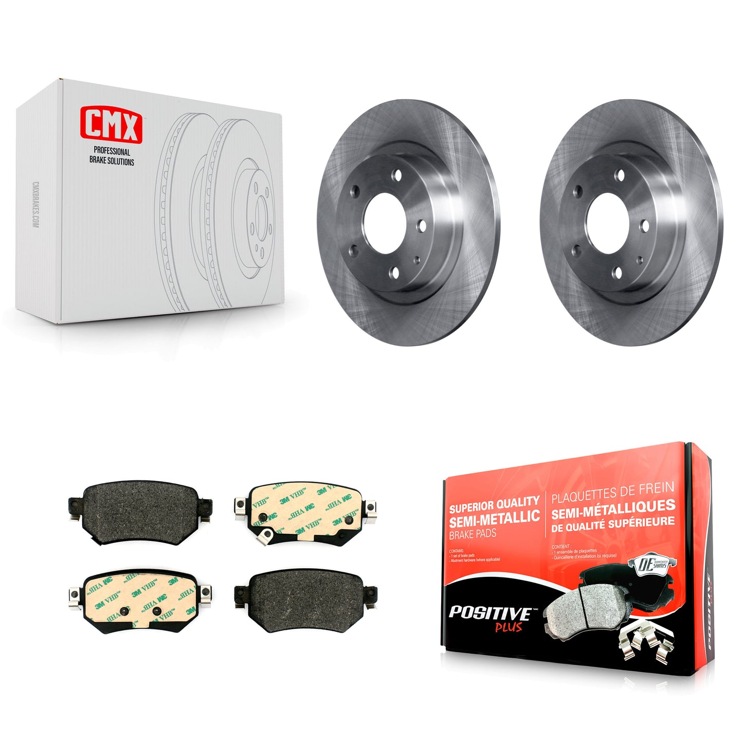 [Arrière] Kit de Disque et plaquette (semi-métallique) de frein pour 2016-2021 Mazda 6 K8F-102614
