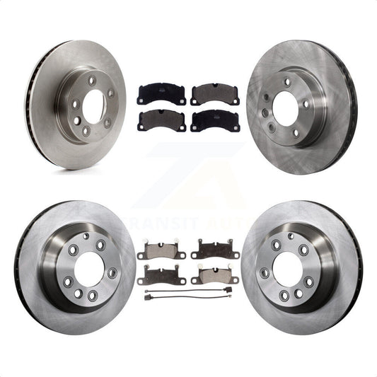 [Avant + Arrière] Kit de Disque et plaquette (semi-métallique) de frein pour 2016-2017 Volkswagen Touareg K8F-102618 par Transit Auto