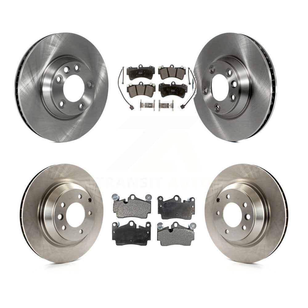 [Avant + Arrière] Kit de Disque et plaquette (semi-métallique) de frein pour 2011-2012 Audi Q7 avec 358mm Diameter Rotor K8F-102620
